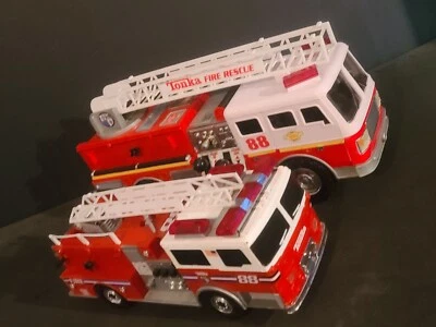 (LOT OF 2) 1992 2004 Funrise Tonka Trucks #88 Lights & Sounds Work - Image 1 of 4