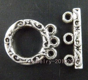30 juegos bonitos broches palanca de 3 orificios plata tibetana 18,5x15,5 mm 8995 - Imagen 1 de 1