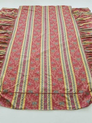 Colcha tejida floral a rayas francesas vintage con bordes con volantes 240x217cms Foto 1 de 4