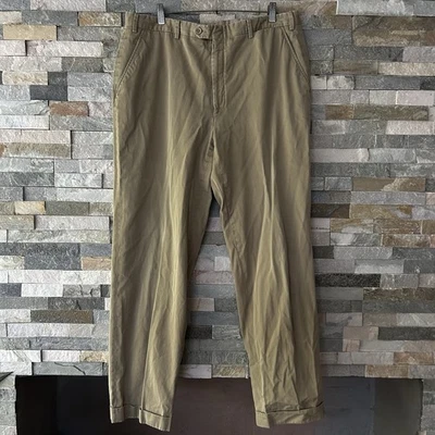 Pantalones Brioni Cannes caqui pantalones pierna recta 36 por 31 Foto 1 de 4
