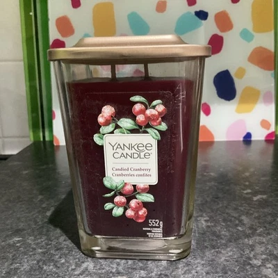 Yankee Candle Candied Cranberry Elavation  552g  Jar, New in Mint Condition  - Image 1 of 4