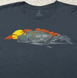 T-shirt Steve McQueen Mustang GT Race nera grande Bullitt King of Cool - Foto 1 di 6