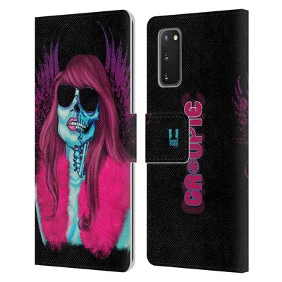 HEAD CASE DESIGNS SKULL OF ROCK LEATHER BOOK WALLET CASE FOR SAMSUNG PHONES 1 - Image 1 of 4