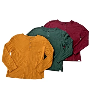 Gap Kids Everyday Soft Long Sleeve Henley Shirt Boys Size S 6/7 - Lot Of 3 - Picture 1 of 22
