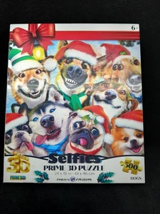 Weihnachtspuzzle Hunde 3D 500 Teile Prime Howard Robinson 24 x 18 Zoll - Bild 1 von 3