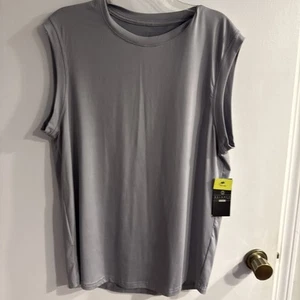 Men’s Gray Muscle Shirt/workout Shirt Medium Moisture Wick Football Undershirt - Picture 1 of 6