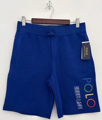 POLO RALPH LAUREN Shorts Youth L (14-16) Royal Blue Sweat Embroidered Logo NEW - Image 1 of 4
