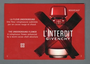 Carte publicitaire format carte postale + patch -L'Interdit Givenchy recto verso - Picture 1 of 2
