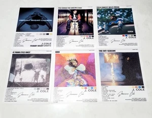 J COLE Poster Set of 6 Album Cover Canvas Posters 8 x 12 inch each Hip Hop Decor - Picture 1 of 9