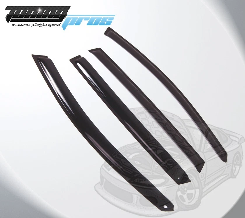 Juego de 4 viseras protectoras de lluvia para ventana negra para Subaru B9 Tribeca 2006-2014 Foto 1 de 4