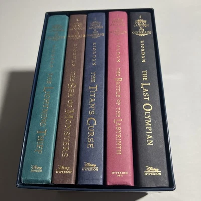 Percy Jackson and the Olympians Rick Riordan HC Box Set 1st Edition Disney  Like - Image 1 of 4