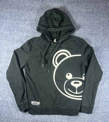 Moschino Sudadera con Capucha Talla XS Negro Oso Gráfico Pullover Sudadera Ropa de Calle Foto 1 de 4