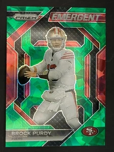 Panini Prizm 2023 - Emergent Brock Purdy #H-2 Green Ice Prizm - Imagen 1 de 2