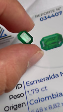 Natural Colombian Emerald 1,79 Muzo Green Cut Emerald