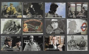 SHERLOCK HOLMES DETECTIVE CONAN DOYLE LITERATURE SET OF 12 MNH CONGO 2013 - Picture 1 of 1