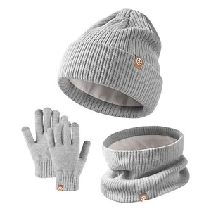 Girls Winter Hat and Gloves Set Winter Hat Scarf Gloves Set Thermal Warm Soft - Picture 1 of 21