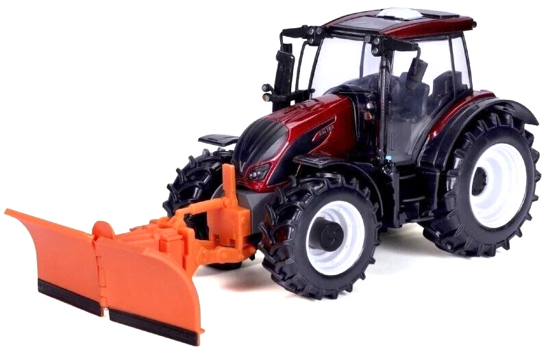 1:32 Scale Bburago 18-44084 VALTRA N174 Tractor with Snow Plough - Red - BNIB - Image 1 of 1