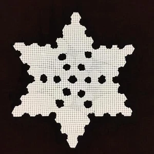 Antique Japanese Katagami Kimono Stencil Katazome Meiji Snow Crystal Star C353 - Picture 1 of 8