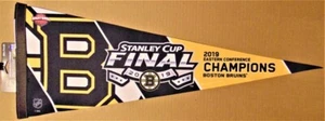 BOSTON BRUINS STANLEY CUP FINALS - 2019 EASTERN CONFERENCE CHAMPIONS PENNANT - Picture 1 of 1