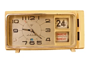 Shanghai China Diamante Con Calendario Perpetuo Reloj Despertador Mecánico Años 70 Funciona⏰ - Imagen 1 de 12