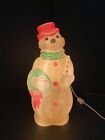 Vintage Empire Plastic Snowman Blow Mold Christmas 13" Lighted Neon Colors