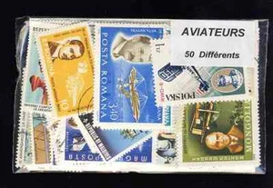 Flieger - Aviators 50 verschiedene Marken gestempelt - Bild 1 von 1