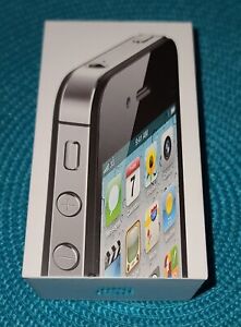 Apple iPhone 4S schwarz 32GB leere Box nur mit Einsätzen Apple Aufkleber Handbuch