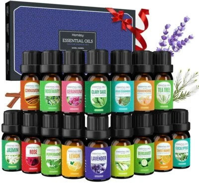 Essential Oils Gift Set Top 16 Fragrances Diffuser Lavender Tea Tree Eucalyptus  - Image 1 of 4