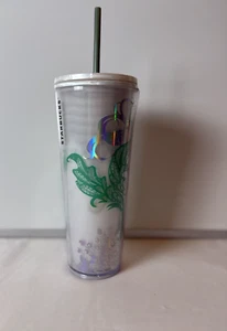 Starbucks 2022 Mermaid Iridescent Siren Cold Cup 24 oz Cold Coffee Tumbler Flaw - Bild 1 von 8