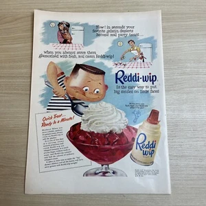 Reddi-wip Dessert Jello 1953 Vintage Print Ad Life Magazine - Bild 1 von 1