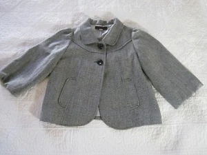 Abrigo UO Lux para mujer talla S gris espiga manga burbuja  - Imagen 1 de 7