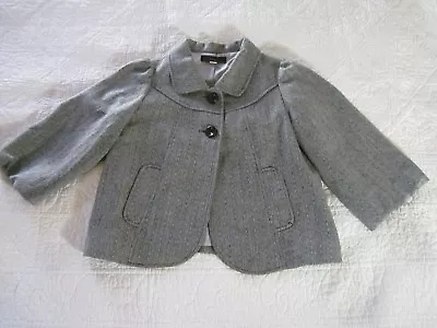 Abrigo UO Lux para mujer talla S gris espiga manga burbuja  Foto 1 de 4