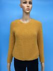 THEORY Jaydee Fine Ultra Wool Women's Mustard Chunky Knit Sweater Size: S