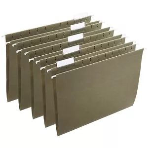 Staples 100% Recycled Hanging File Folders Letter 1/5-Cut Tab Letter Size - Picture 1 of 6