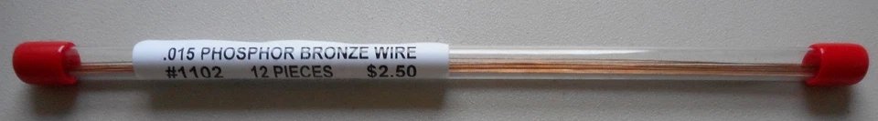  .015 Fósforo Bronce 8" Alambre TREN ACCESORIO FERROVIARIO TRENES TICHY 1102 Foto 1 de 1
