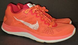 Nike Lunarglide+ 5 Women's Size 10 599395-601 Crimson White Mango