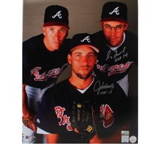 Greg Maddux and John Smoltz Signed Atlanta Braves Unframed 16x20 Photo W/ Insc