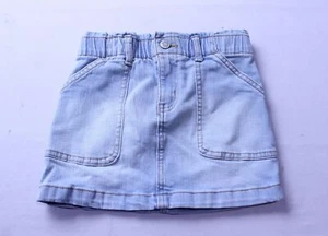 OshKosh B'gosh Girl's Paperbag Waist Pocket Denim Skirt EJ3 Blue Size 5 NWT - Picture 1 of 3
