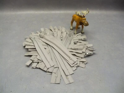 6" Zipper Gray closed end Nylon coil YKK CFC-256 gray Lot of 57 - Image 1 of 4