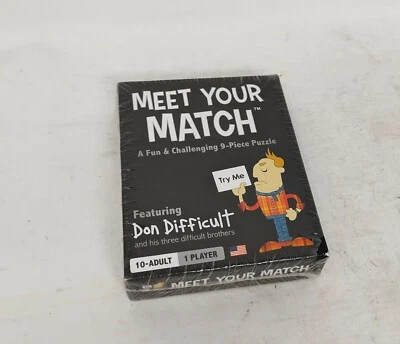 Meet Your Match 9 Piece Puzzle Challenging Game Ages 10 to Adult - Image 1 of 4