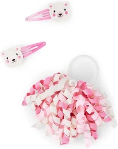 New 3 Gymboree Bear Hugs Barrette Clips & Hair Tie PonyO Ponytail Holder NIP NWT - Picture 1 of 1