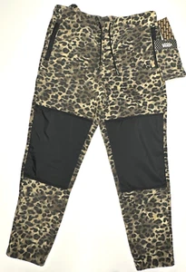 Vans Polar Fleece Mens Size Small Leopard Print Draw String Back Pocket - Picture 1 of 4