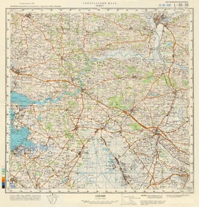 Mapa topográfico militar soviético ruso - REDON (Francia), 1:100 000, REIMPRESIÓN - Imagen 1 de 5