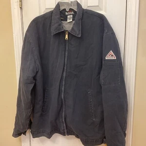 Bulwark Excel FR Jacket Black Duck Flame Resistant Size Large Workwear - Picture 1 of 15
