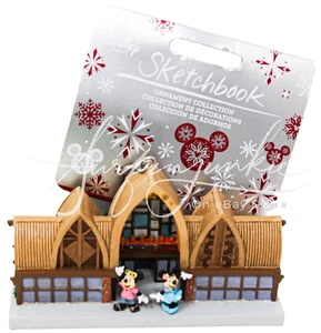 Nuevo cuaderno de bocetos de Mickey Minnie Mouse adorno de Navidad de los parques de Disney Aulani Resort - Imagen 1 de 3