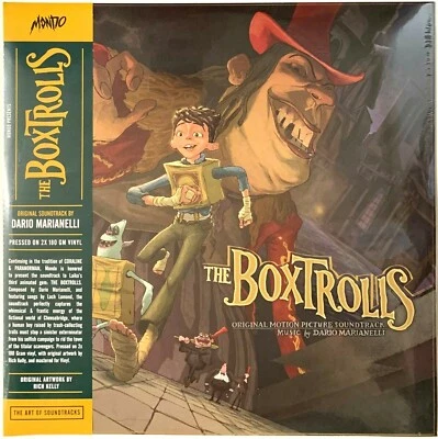 The Boxtrolls [Blue and Cream Vinyl w/ Pink Splatter] MONDO LP Record Box Trolls - Image 1 of 4