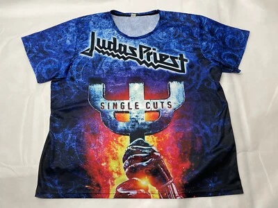 Judas Priest Shirt Single Cuts Tour Blue Graphic Concert Tee Womens Size 4XL - Image 1 of 4