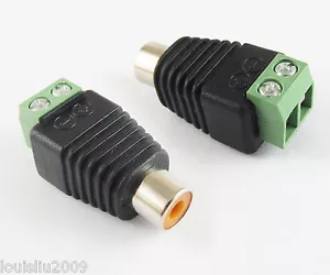 1 pieza NUEVO UTP CCTV CAT5 Phono RCA Hembra Jack a AV Terminal Tornillo Conector Balun - Imagen 1 de 2