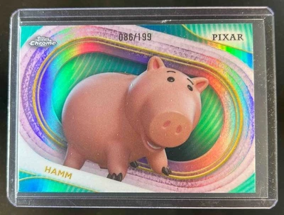 2025 Topps Chrome Disney Hamm Aqua Refractor #86/199 - image 1 of 2