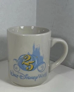 Walt Disney World 25th Anniversary Ceramic/Porcelain White Mug 3.5” Tall, 3”Wide - Picture 1 of 10